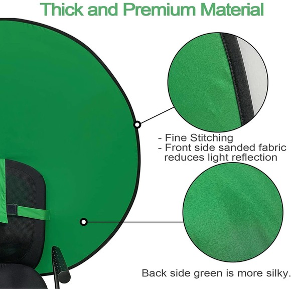 NIB-75 cm Pop Up Green Screen Background Circular Chair Attachment - Picture 4 of 5